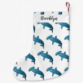 Petite Chaussette De Noël Illustration de requin marteau (Dos)