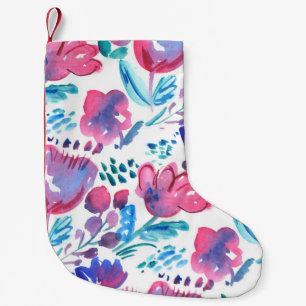 Petite Chaussette De Noël illustration de style boho floral rustique dessiné