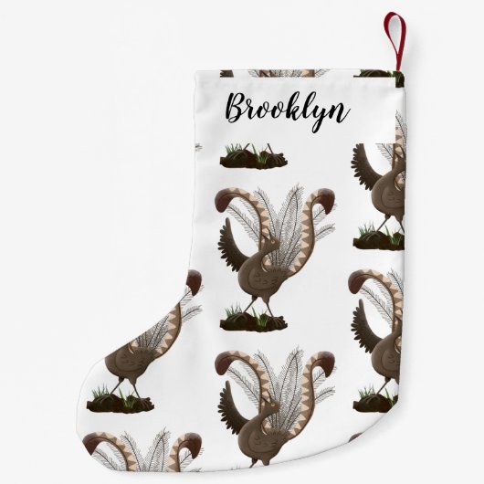 Petite Chaussette De Noël Illustration de superbe et superbe lyrebird (Dos)