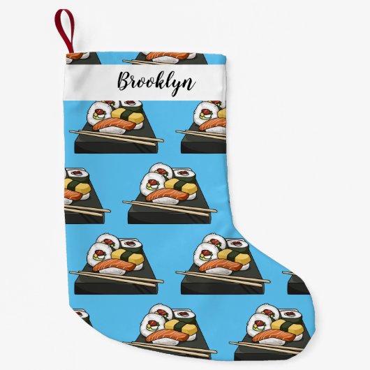 Petite Chaussette De Noël Illustration de sushi (Devant)
