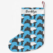 Petite Chaussette De Noël Illustration de tapir de dessin animé mignon et he (Dos)