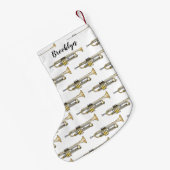 Petite Chaussette De Noël Illustration de trompette (Dos (Accrochage))