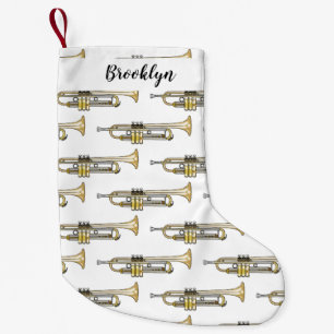 Petite Chaussette De Noël Illustration de trompette