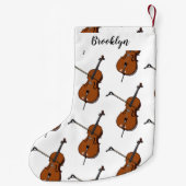 Petite Chaussette De Noël Illustration de violoncelle (Dos)