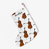Petite Chaussette De Noël Illustration de violoncelle (Dos (Accrochage))