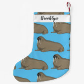Petite Chaussette De Noël Illustration de Walrus (Dos)