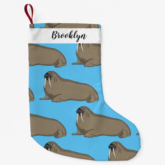 Petite Chaussette De Noël Illustration de Walrus (Devant)
