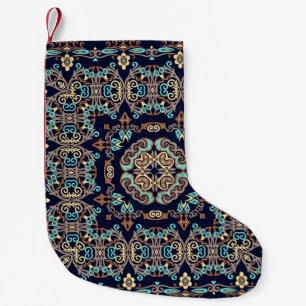 Petite Chaussette De Noël Illustration décorative ethnique abstraite