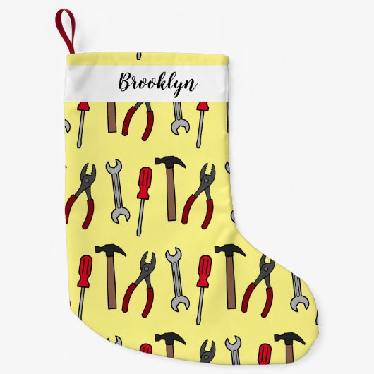 Petite Chaussette De Noël Illustration des outils de menuiserie (Devant)