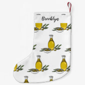 Petite Chaussette De Noël Illustration d'huile d'olive (Dos)