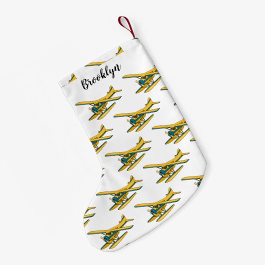 Petite Chaussette De Noël Illustration d'hydravion (Dos (Accrochage))