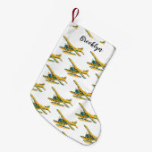 Petite Chaussette De Noël Illustration d'hydravion (Devant (Accrochage))