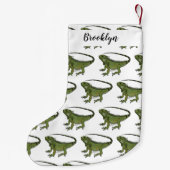 Petite Chaussette De Noël Illustration d'Iguana (Dos)
