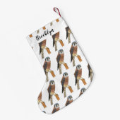 Petite Chaussette De Noël Illustration d'oiseau américain Kestrel (Dos (Accrochage))