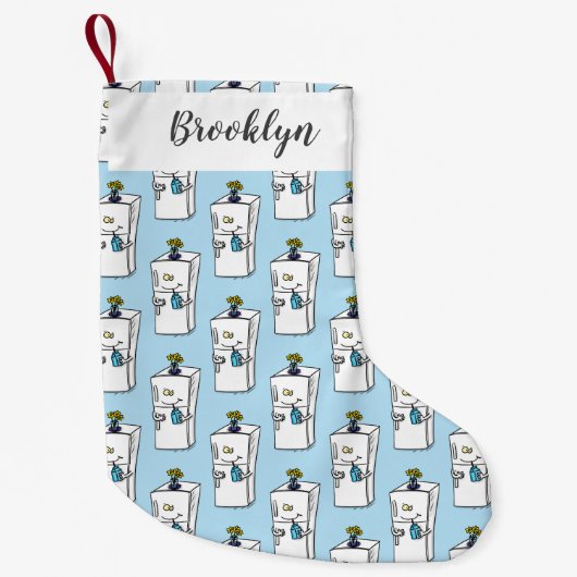 Petite Chaussette De Noël Illustration drôle de réfrigérateur (Devant)