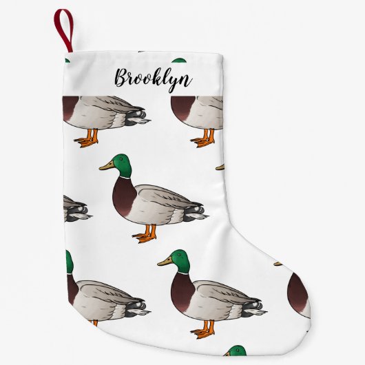 Petite Chaussette De Noël Illustration du canard de Majard (Devant)