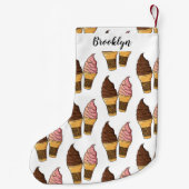 Petite Chaussette De Noël Illustration du cône de crème glacée (Dos)