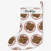 Petite Chaussette De Noël Illustration du cookie de puce à chocolat (Dos)
