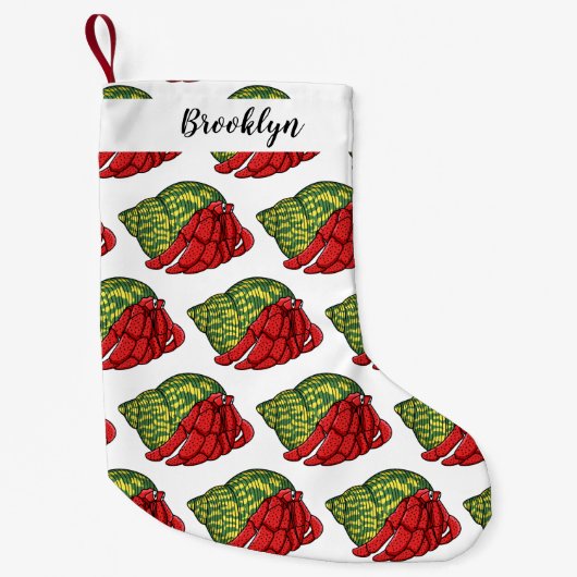 Petite Chaussette De Noël Illustration du crabe mignon (Devant)