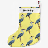 Petite Chaussette De Noël Illustration du grand héron bleu (Dos)
