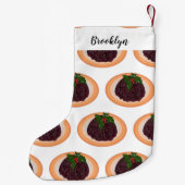 Petite Chaussette De Noël Illustration du pudding de Noël (Dos)
