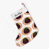 Petite Chaussette De Noël Illustration du pudding de Noël (Dos (Accrochage))