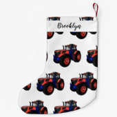 Petite Chaussette De Noël Illustration du tracteur (Dos)