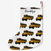 Petite Chaussette De Noël Illustration d'un autobus scolaire (Dos)