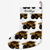 Petite Chaussette De Noël Illustration d'un camion à grande échelle (Dos)