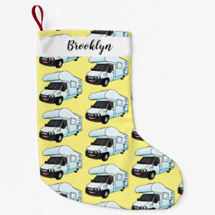 Petite Chaussette De Noël Illustration d'un campervan heureux