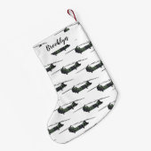 Petite Chaussette De Noël Illustration d'un hélicoptère de l'armée de Chinoo (Dos (Accrochage))