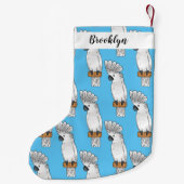 Petite Chaussette De Noël Illustration d'un oiseau de cobaye-parapluie (Dos)