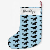 Petite Chaussette De Noël Illustration d'un poney de Shetland mignon (Dos)