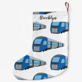 Petite Chaussette De Noël Illustration d'un train électrique (Dos)