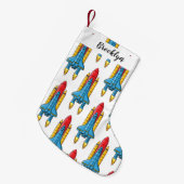 Petite Chaussette De Noël Illustration d'un vaisseau de fusées (Devant (Accrochage))