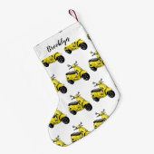 Petite Chaussette De Noël Illustration d'une moto cyclable (Dos (Accrochage))