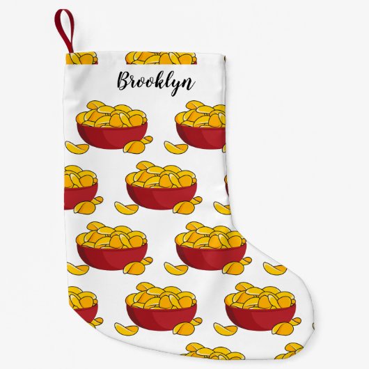 Petite Chaussette De Noël Illustration d'une puce de pomme de terre (Devant)