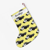 Petite Chaussette De Noël Illustration d'une voiture de police (Dos (Accrochage))