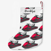Petite Chaussette De Noël Illustration Jet ski (Dos)