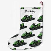 Petite Chaussette De Noël Illustration Jet ski (Dos)