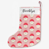 Petite Chaussette De Noël Illustration mignon du ramboutan rose (Dos)