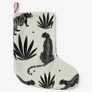 Petite Chaussette De Noël Illustration minimaliste du guépard Vintage