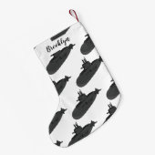 Petite Chaussette De Noël Illustration sous-marine (Dos (Accrochage))