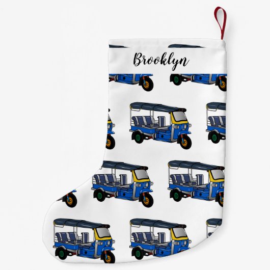 Petite Chaussette De Noël Illustration Tuk tuk (Dos)