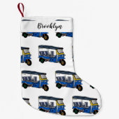 Petite Chaussette De Noël Illustration Tuk tuk (Devant)