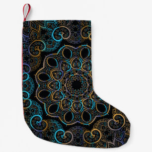 Petite Chaussette De Noël illustration vintage arrière - plan. Mandala. Indi