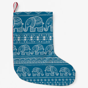 Petite Chaussette De Noël Illustration vintage du cadre éléphant