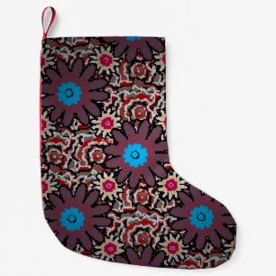Petite Chaussette De Noël Illustration vintage. Folklore ethnique violet, ro