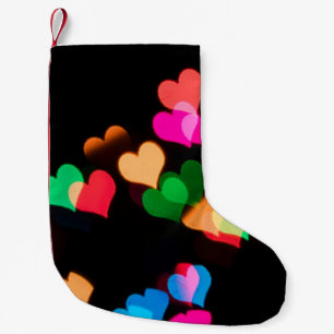 Petite Chaussette De Noël Illustrations de coeurs de couleur aérée