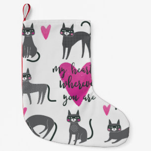 Petite Chaussette De Noël Image de chat mignon. Love lettering